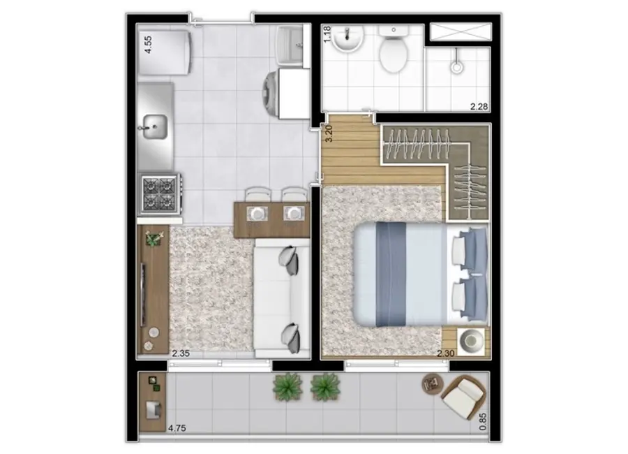 Apartamento com 1 quarto à venda, 29m2 em Limão, São Paulo - SP - imagem 5 Foto 5 de Apartamento com 1 quarto à venda, 29m2 em Limão, São Paulo - SP