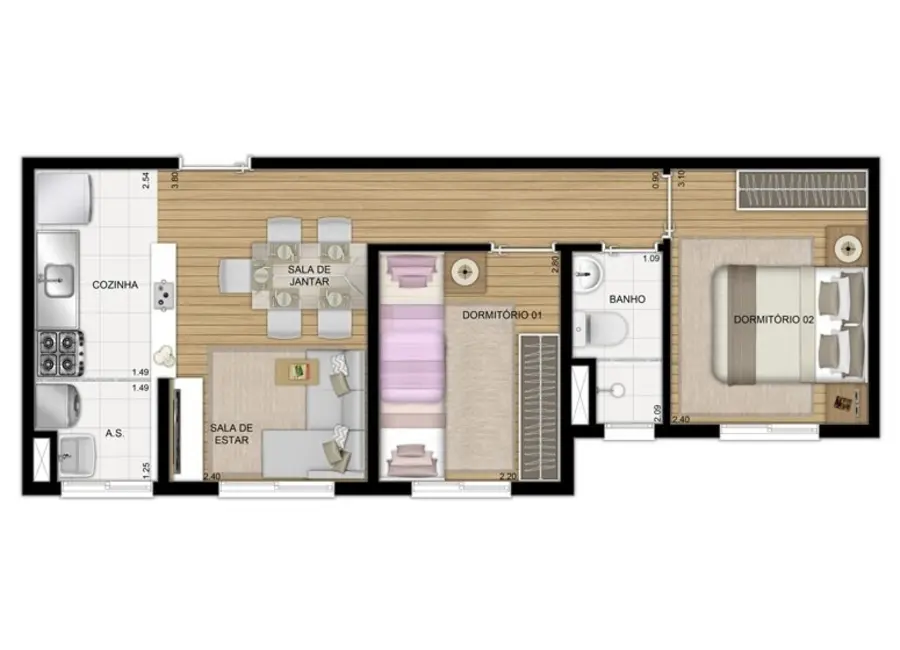 Foto 9 de Apartamento com 2 quartos à venda, 40m2 em Pirituba, São Paulo - SP