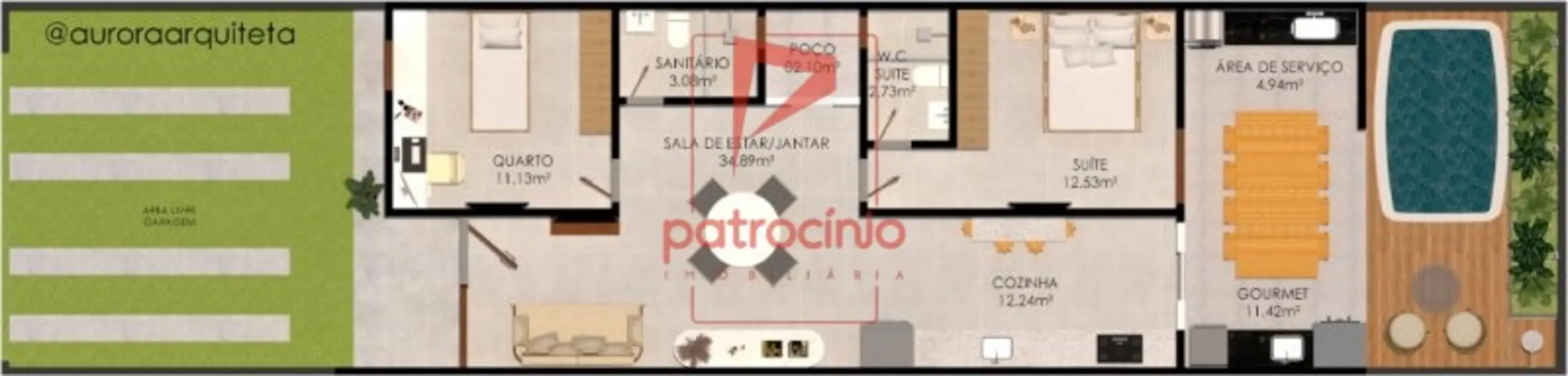 Foto 2 de Casa com 2 quartos à venda, 96m2 em Papagaio, Feira De Santana - BA