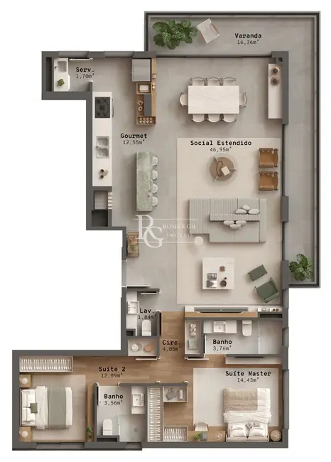 Foto 3 de Apartamento com 3 quartos à venda, 144m2 em Petrópolis, Porto Alegre - RS