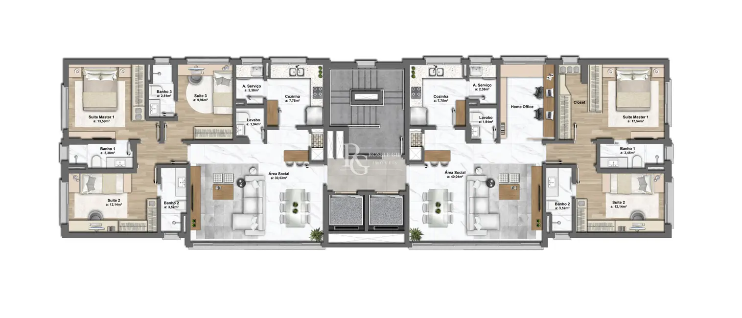 Apartamento com 3 quartos à venda, 107m2 em Bela Vista, Porto Alegre - RS - imagem 8 Foto 8 de Apartamento com 3 quartos à venda, 107m2 em Bela Vista, Porto Alegre - RS