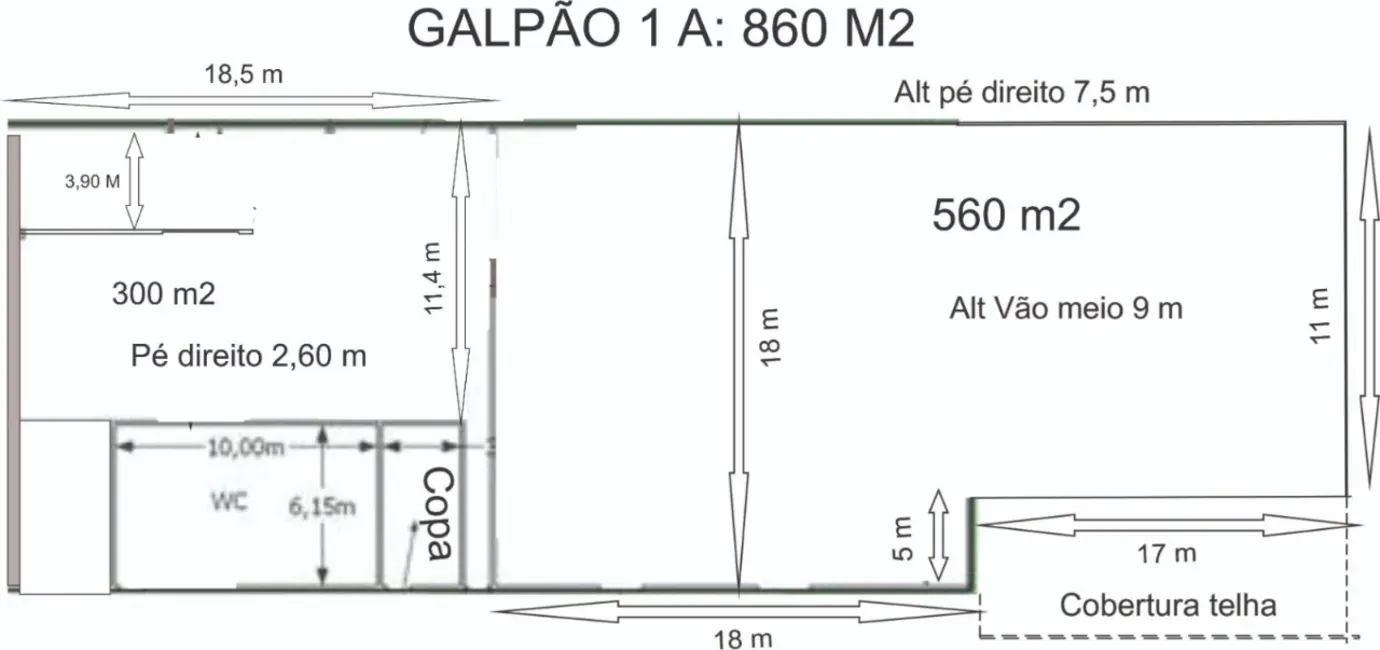 Foto 9 de Armazém / Galpão para alugar, 560m2 em Aluminio - SP