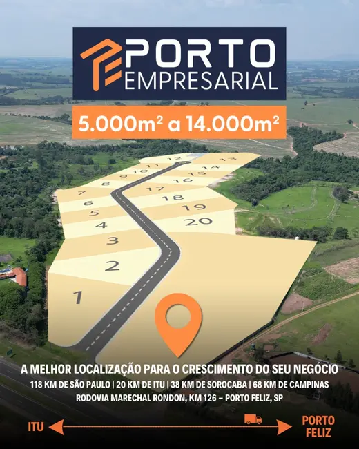 Foto 2 de Terreno / Lote à venda, 5000m2 em Centro, Porto Feliz - SP