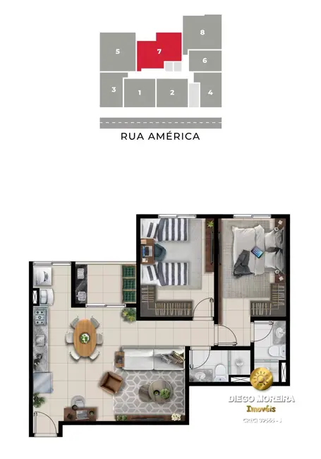 Foto 9 de Apartamento com 2 quartos à venda, 70m2 em Atibaia Jardim, Atibaia - SP