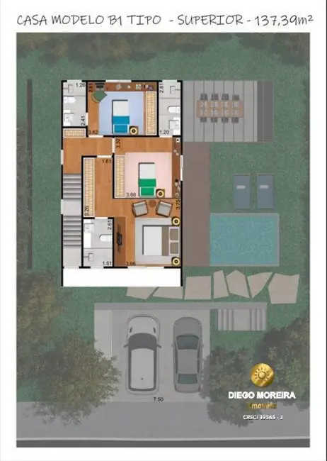 Foto 5 de Casa de Condomínio com 3 quartos à venda, 137m2 em Cidade Satélite, Atibaia - SP