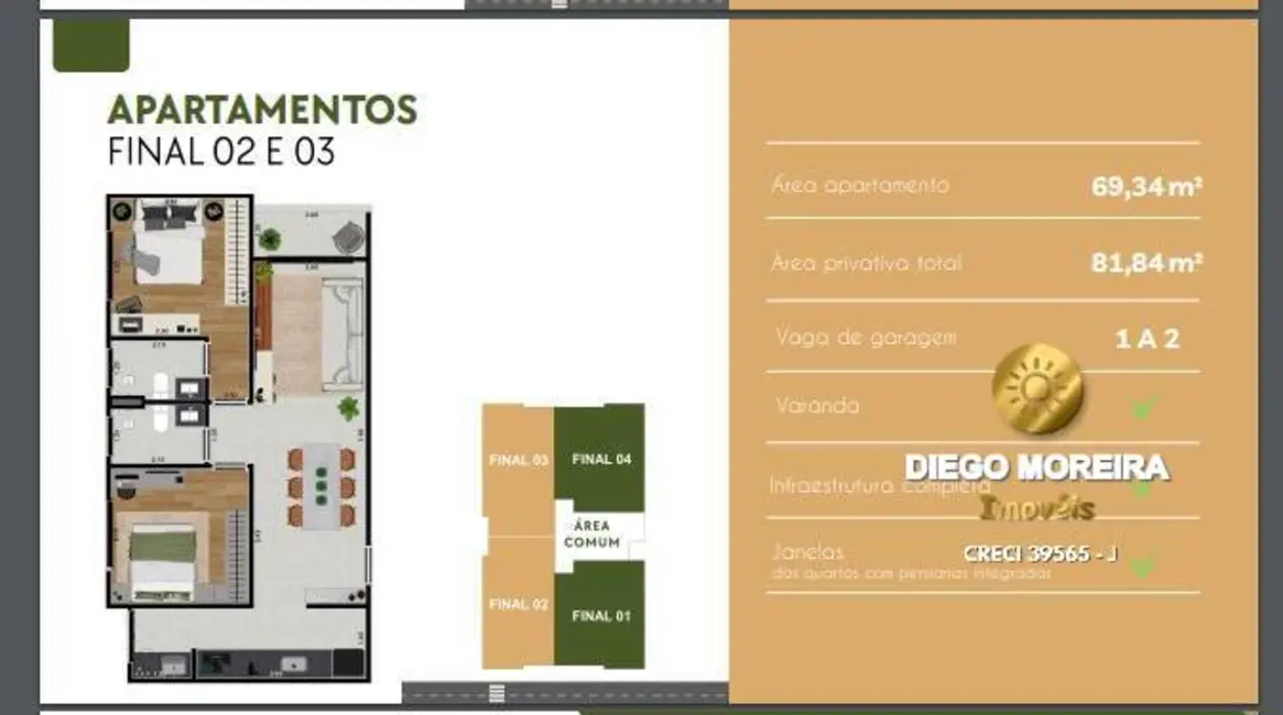 Foto 6 de Apartamento com 2 quartos à venda, 82m2 em Vila Helena, Atibaia - SP