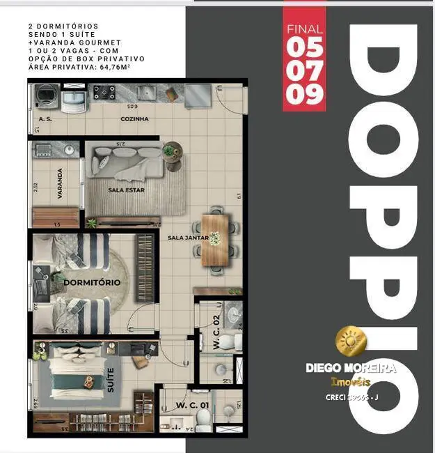 Foto 3 de Apartamento com 2 quartos à venda, 65m2 em Atibaia Jardim, Atibaia - SP