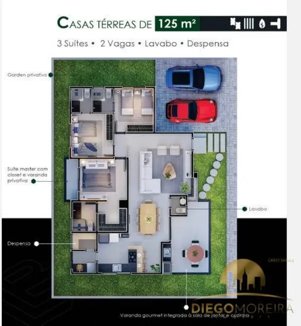 Foto 5 de Casa de Condomínio com 3 quartos à venda, 125m2 em Jardim Estância Brasil, Atibaia - SP