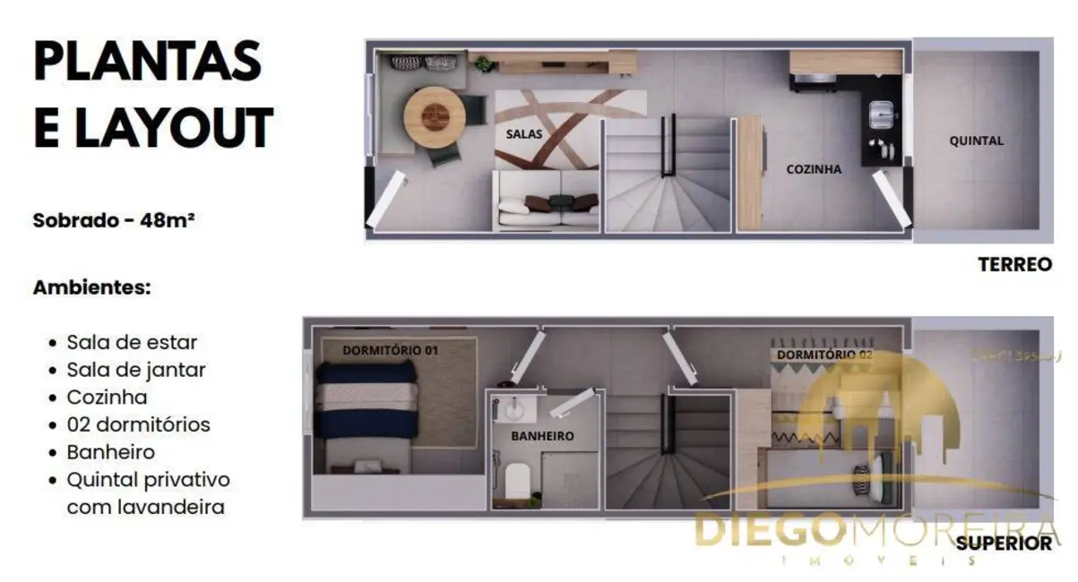 Foto 9 de Casa de Condomínio com 2 quartos à venda, 62m2 em Vila São Caetano, Braganca Paulista - SP