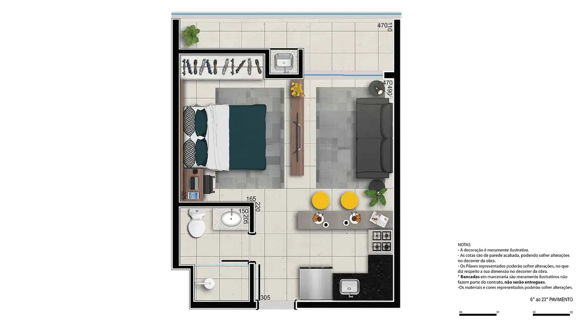 Apartamento com 1 quarto à venda, 30m2 em Centro, Juiz De Fora - MG - imagem 9 Foto 9 de Apartamento com 1 quarto à venda, 30m2 em Centro, Juiz De Fora - MG