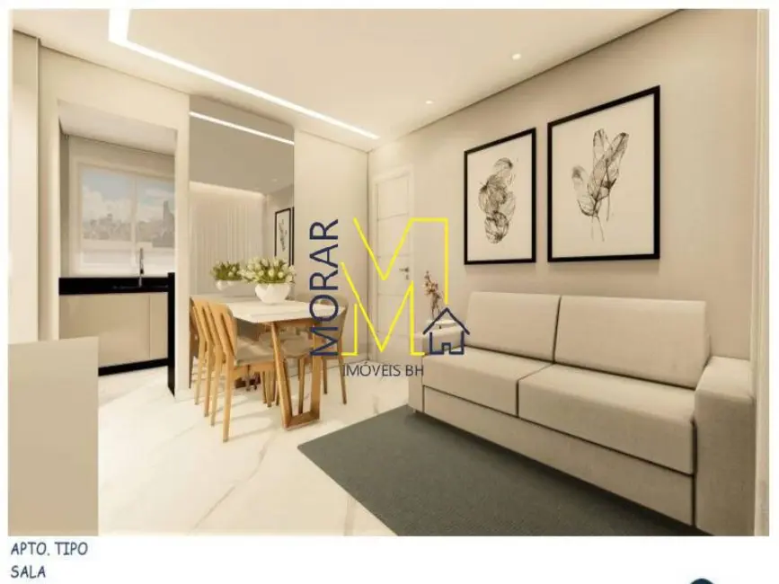 Foto 1 de Apartamento com 2 quartos à venda, 47m2 em Santa Mônica, Belo Horizonte - MG