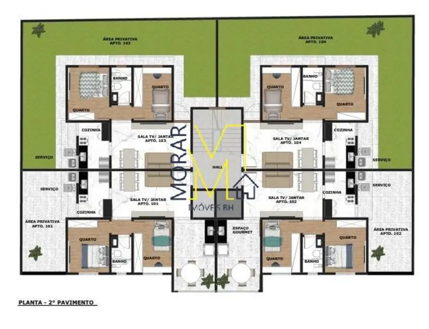 Apartamento com 2 quartos à venda, 50m2 em Rio Branco, Belo Horizonte - MG - imagem 5 Foto 5 de Apartamento com 2 quartos à venda, 50m2 em Rio Branco, Belo Horizonte - MG