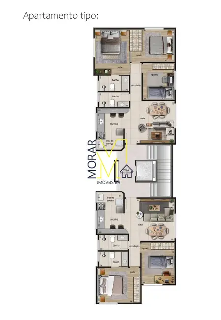 Foto 2 de Apartamento com 3 quartos à venda, 65m2 em Itapoã, Belo Horizonte - MG