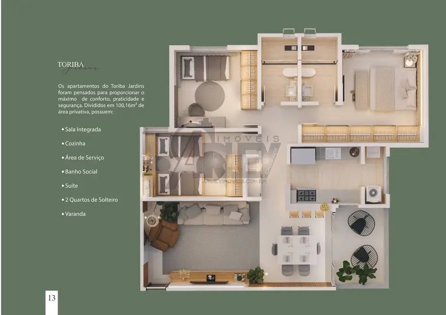 Apartamento com 3 quartos à venda em Montes Claros - MG - imagem 6 Foto 6 de Apartamento com 3 quartos à venda em Montes Claros - MG