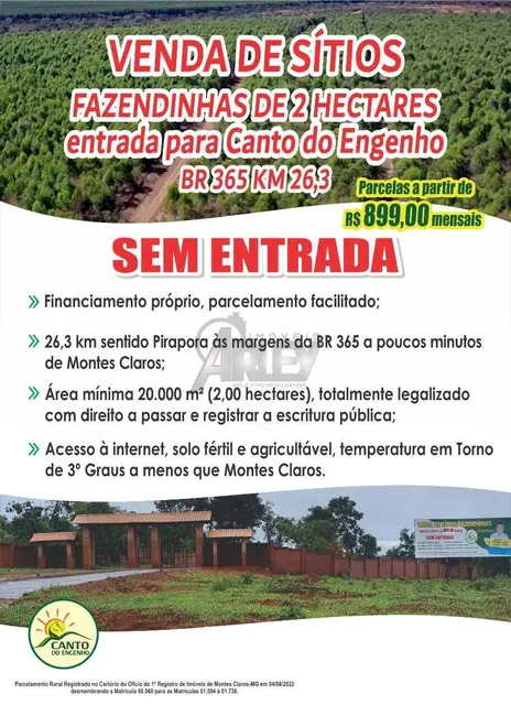 Foto 1 de Sítio / Rancho à venda em Montes Claros - MG