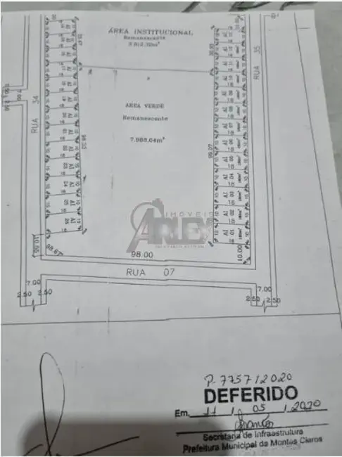 Foto 1 de Terreno / Lote à venda, 180m2 em Jardim Olímpico, Montes Claros - MG