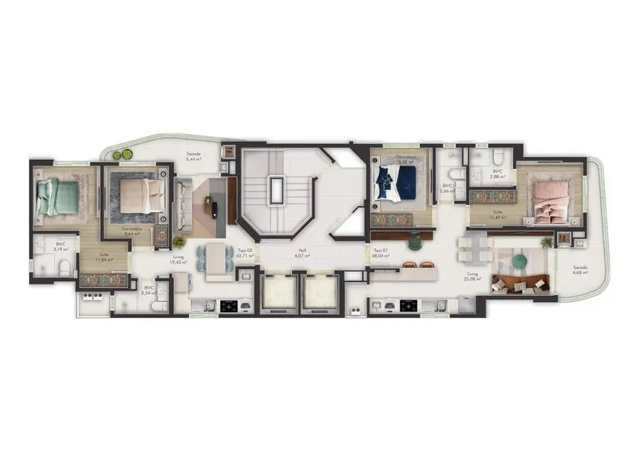 Foto 4 de Apartamento à venda em Itajai - SC