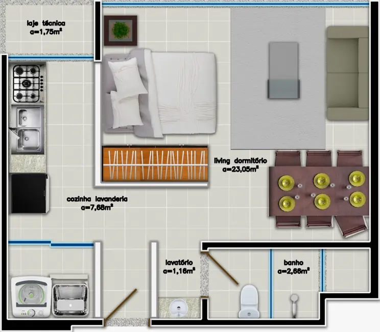 Foto 7 de Apartamento com 1 quarto à venda em Camboriu - SC