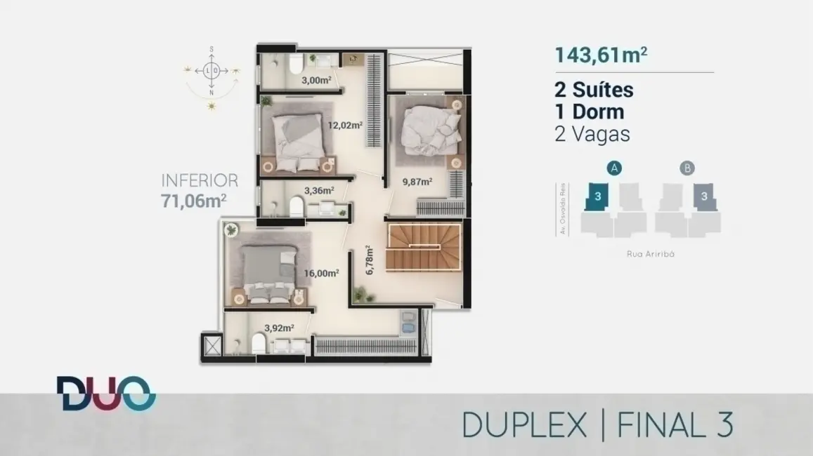 Foto 8 de Apartamento com 3 quartos à venda em Itajai - SC