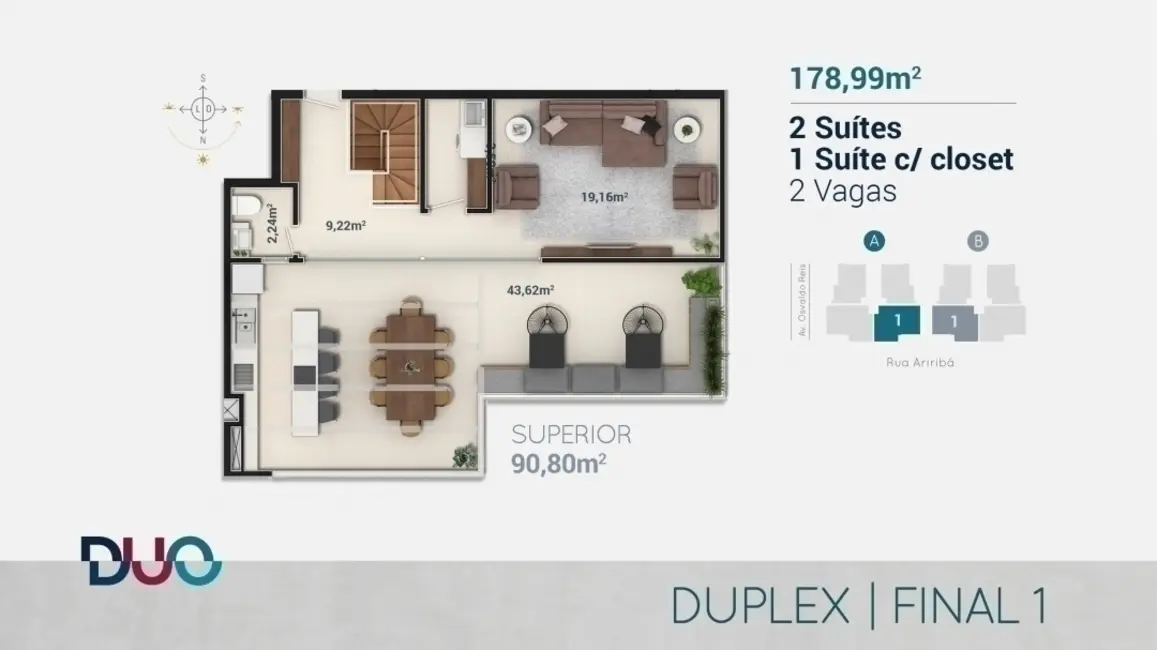 Foto 5 de Apartamento com 3 quartos à venda em Itajai - SC