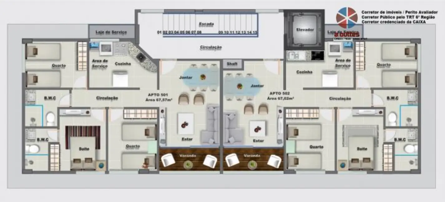 Apartamento com 3 quartos à venda, 60m2 em Jardim Atlântico, Olinda - PE - imagem 8 Foto 8 de Apartamento com 3 quartos à venda, 60m2 em Jardim Atlântico, Olinda - PE