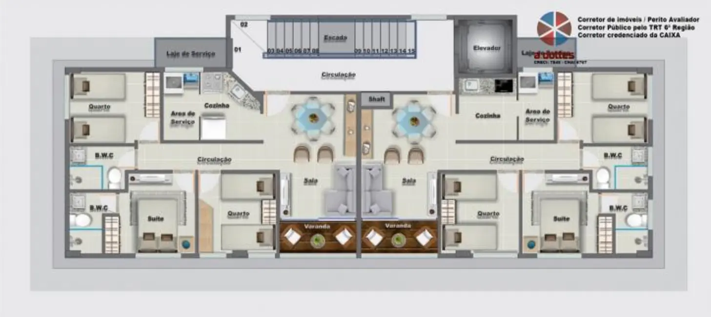 Apartamento com 3 quartos à venda, 60m2 em Jardim Atlântico, Olinda - PE - imagem 9 Foto 9 de Apartamento com 3 quartos à venda, 60m2 em Jardim Atlântico, Olinda - PE