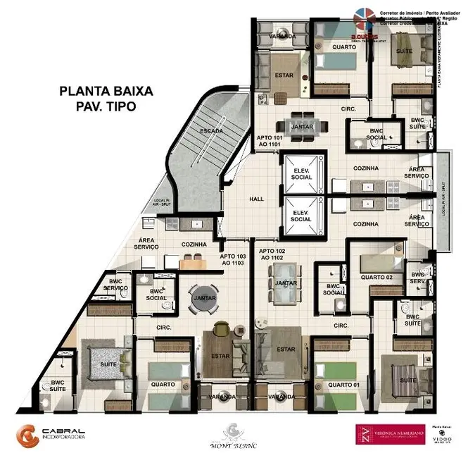 Foto 3 de Apartamento com 2 quartos à venda, 68m2 em Casa Amarela, Recife - PE