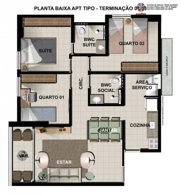 Foto 8 de Apartamento com 3 quartos à venda, 67m2 em Pina, Recife - PE