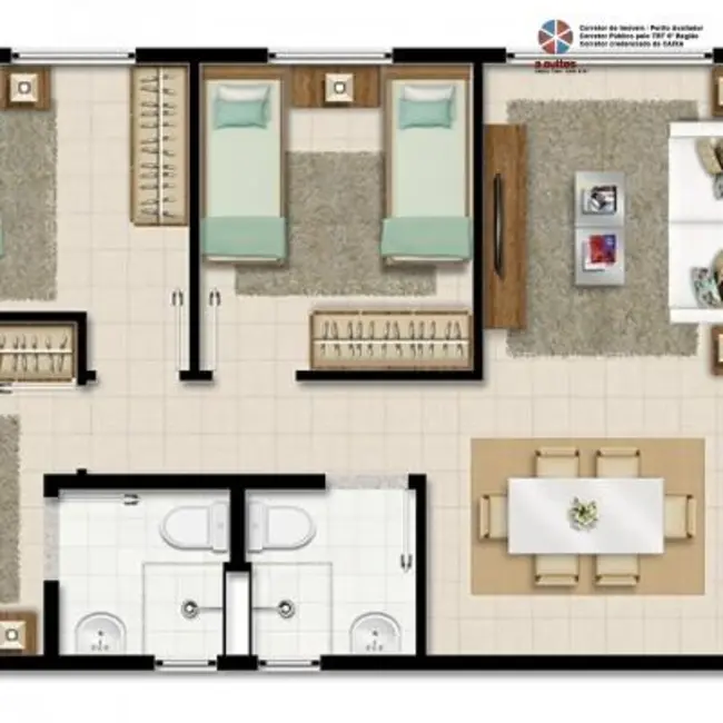 Apartamento com 3 quartos à venda, 63m2 em Maria Farinha, Paulista - PE - imagem 7 Foto 7 de Apartamento com 3 quartos à venda, 63m2 em Maria Farinha, Paulista - PE