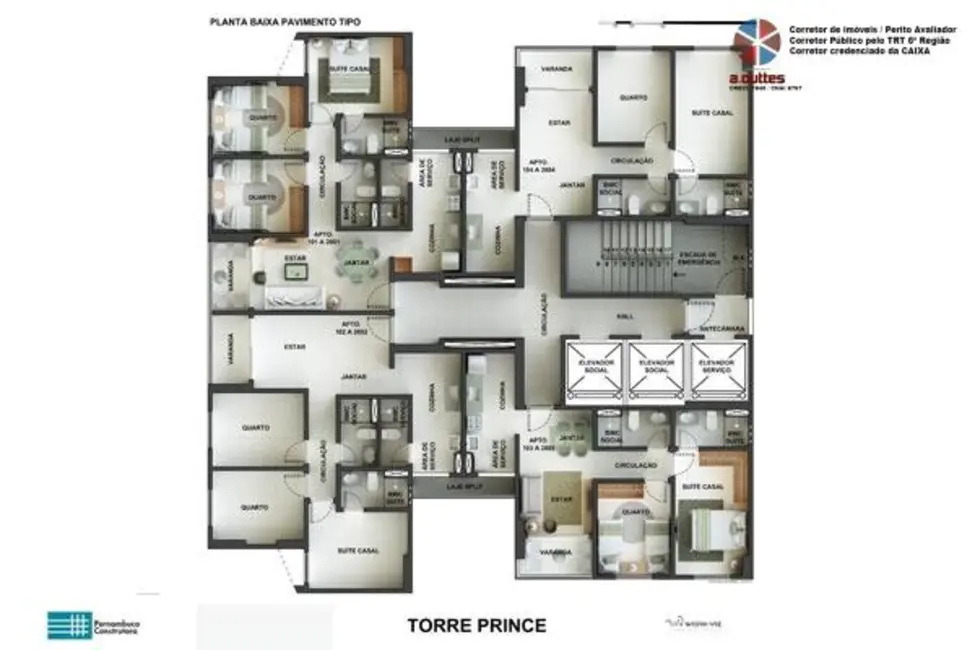 Foto 9 de Apartamento com 3 quartos à venda, 63m2 em Torre, Recife - PE