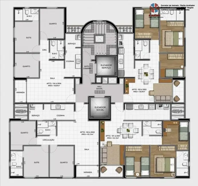 Foto 4 de Apartamento com 3 quartos à venda, 60m2 em Torre, Recife - PE