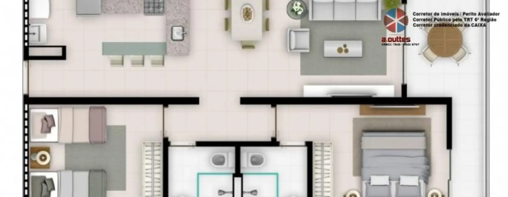 Loft / Flat com 1 quarto à venda, 49m2 em Maria Farinha, Paulista - PE - imagem 7 Foto 7 de Loft / Flat com 1 quarto à venda, 49m2 em Maria Farinha, Paulista - PE