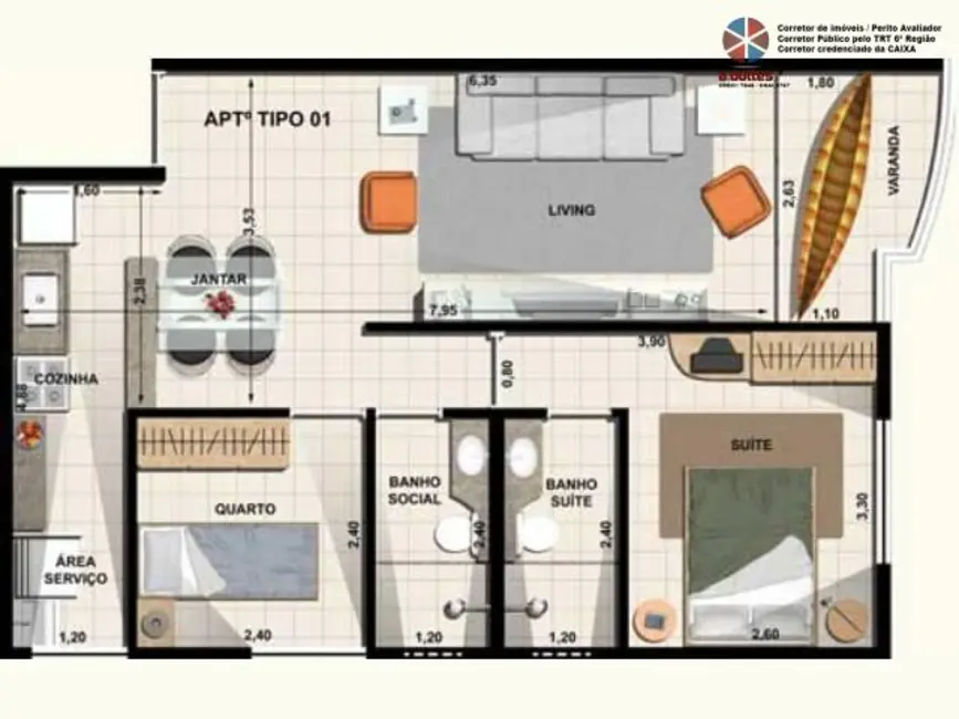 Foto 3 de Apartamento com 2 quartos à venda, 57m2 em Espinheiro, Recife - PE