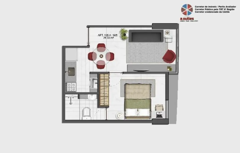 Apartamento com 1 quarto à venda, 28m2 em Boa Viagem, Recife - PE - imagem 9 Foto 9 de Apartamento com 1 quarto à venda, 28m2 em Boa Viagem, Recife - PE