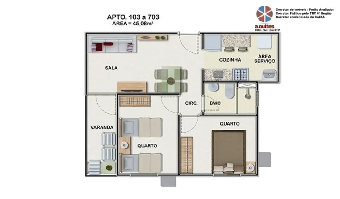 Apartamento com 2 quartos à venda, 48m2 em Paulista - PE - imagem 8 Foto 8 de Apartamento com 2 quartos à venda, 48m2 em Paulista - PE
