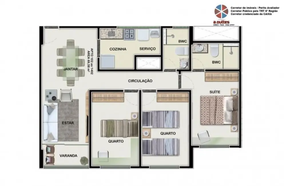 Apartamento com 3 quartos à venda, 72m2 em Piedade, Jaboatao Dos Guararapes - PE - imagem 7 Foto 7 de Apartamento com 3 quartos à venda, 72m2 em Piedade, Jaboatao Dos Guararapes - PE