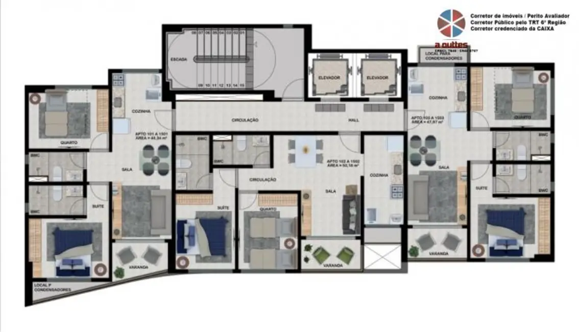 Foto 5 de Apartamento com 2 quartos à venda em Espinheiro, Recife - PE