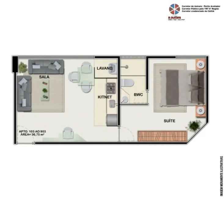 Foto 7 de Apartamento com 1 quarto à venda, 39m2 em Madalena, Recife - PE