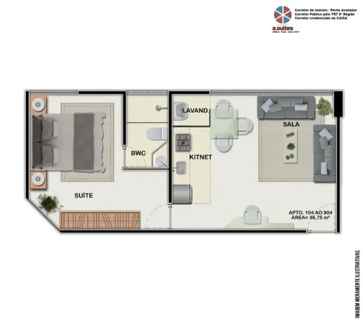 Foto 8 de Apartamento com 1 quarto à venda, 39m2 em Madalena, Recife - PE