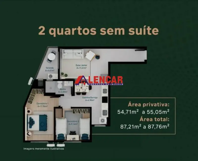 Foto 8 de Apartamento com 2 quartos à venda, 69m2 em Cachoeira do Bom Jesus, Florianopolis - SC