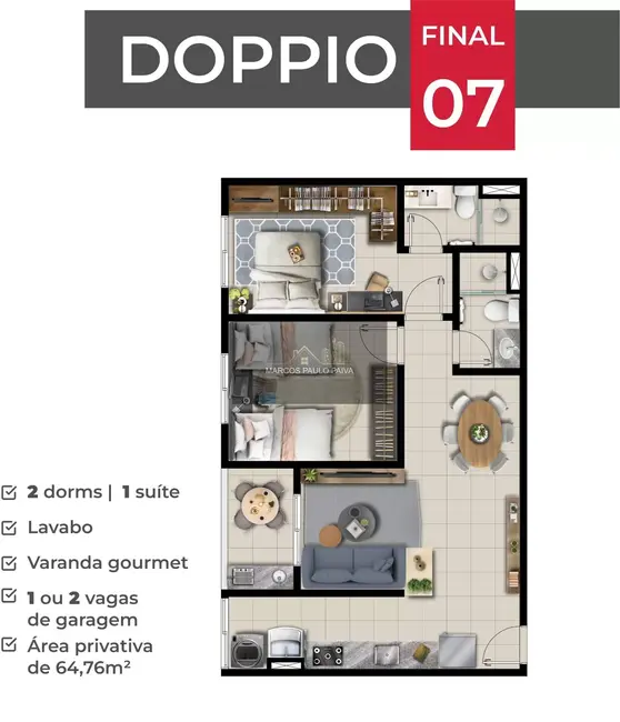 Foto 9 de Apartamento com 2 quartos à venda, 65m2 em Atibaia Jardim, Atibaia - SP