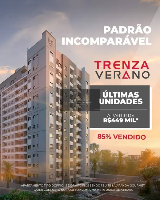Foto 1 de Apartamento com 2 quartos à venda, 65m2 em Atibaia Jardim, Atibaia - SP