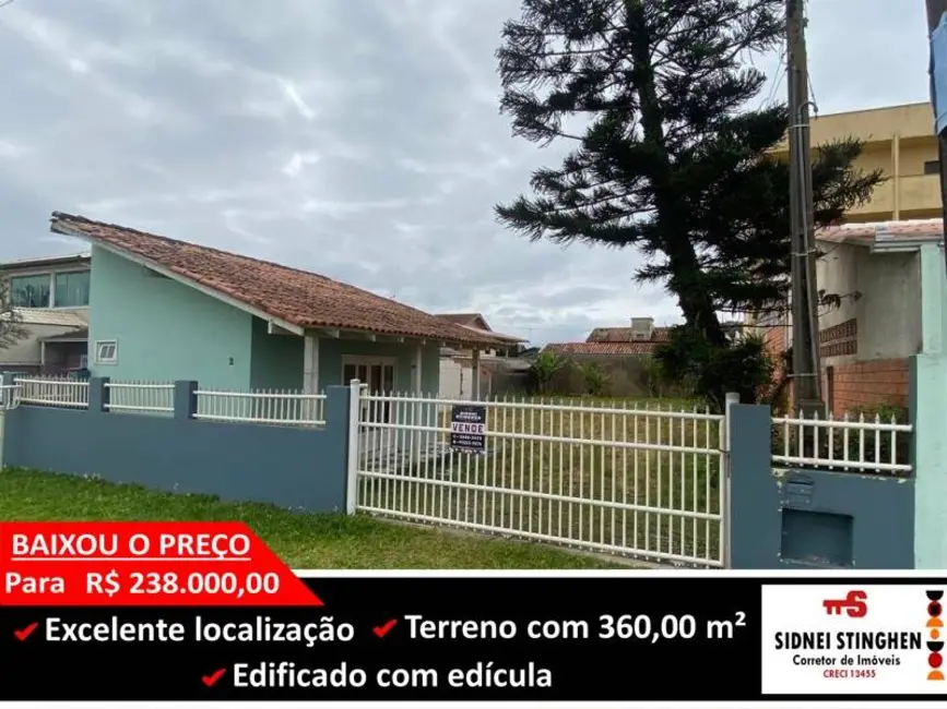 Foto 1 de Terreno / Lote à venda, 360m2 em Balneario Barra Do Sul - SC