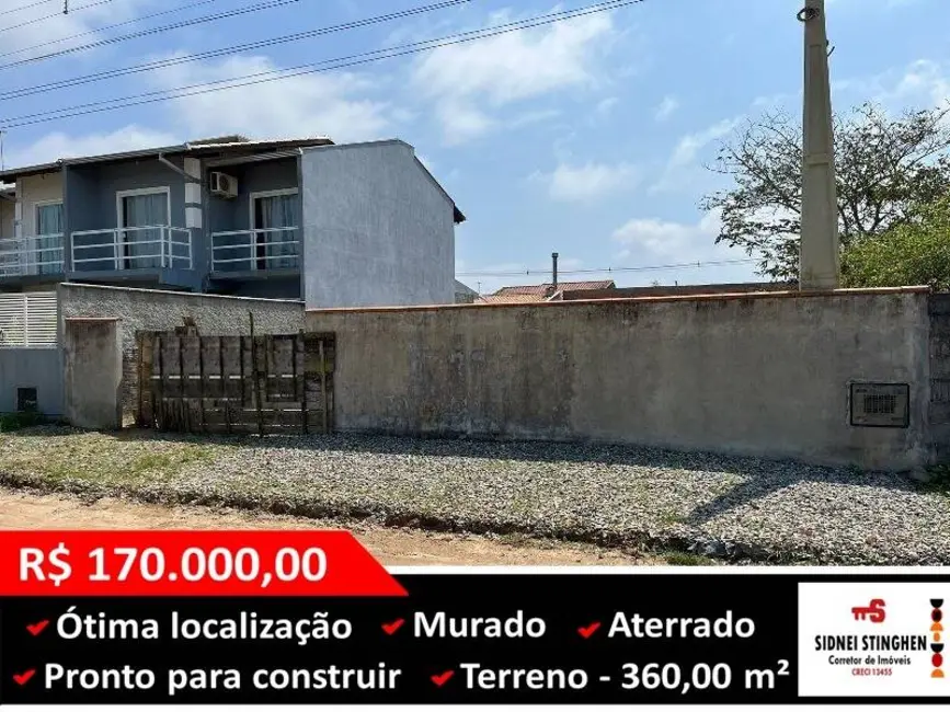 Foto 1 de Terreno / Lote à venda, 360m2 em Balneario Barra Do Sul - SC