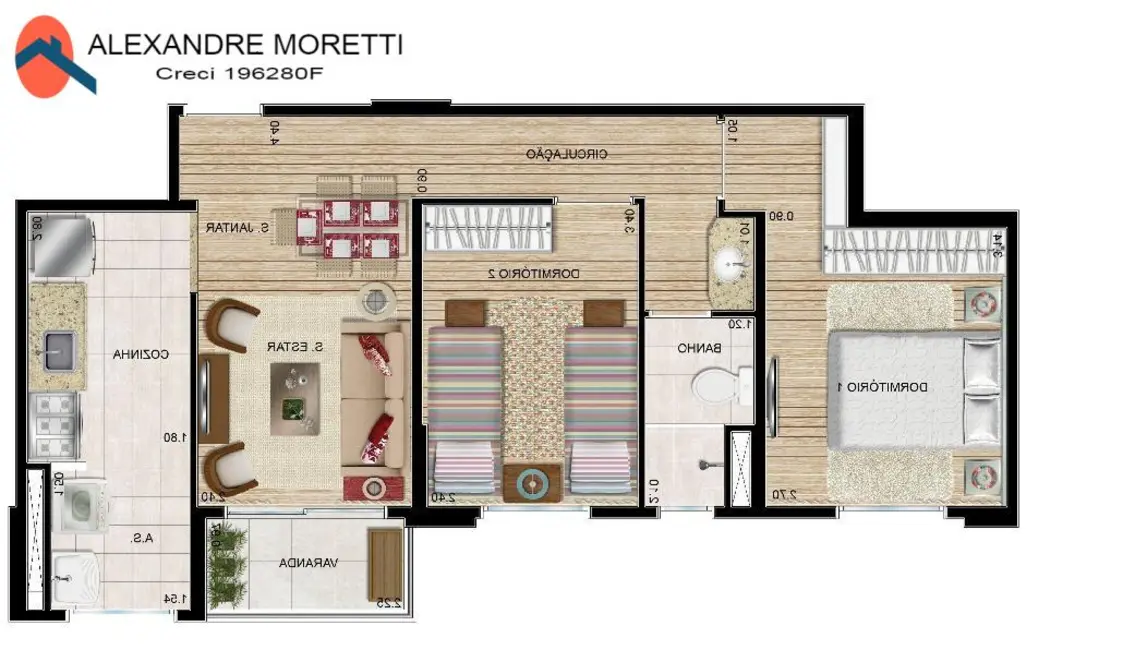 Apartamento com 2 quartos à venda, 53m2 em Jardim São Carlos, Sorocaba - SP - imagem 5 Foto 5 de Apartamento com 2 quartos à venda, 53m2 em Jardim São Carlos, Sorocaba - SP