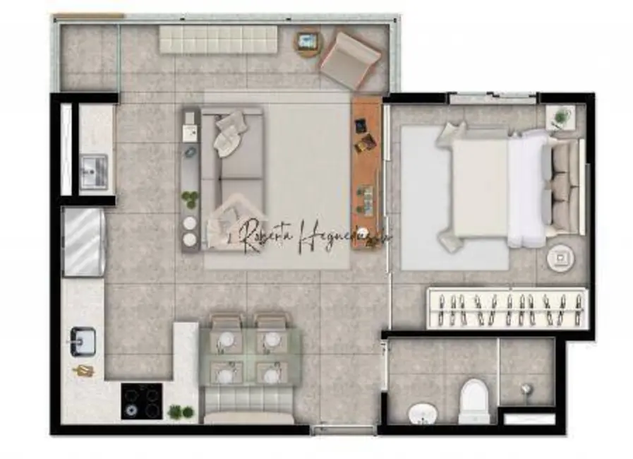 Foto 2 de Apartamento com 1 quarto à venda, 46m2 em Barueri - SP