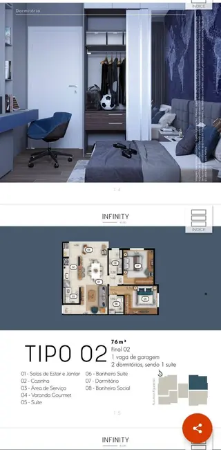 Apartamento com 2 quartos à venda, 54m2 em Centro, Pocos De Caldas - MG - imagem 8 Foto 8 de Apartamento com 2 quartos à venda, 54m2 em Centro, Pocos De Caldas - MG