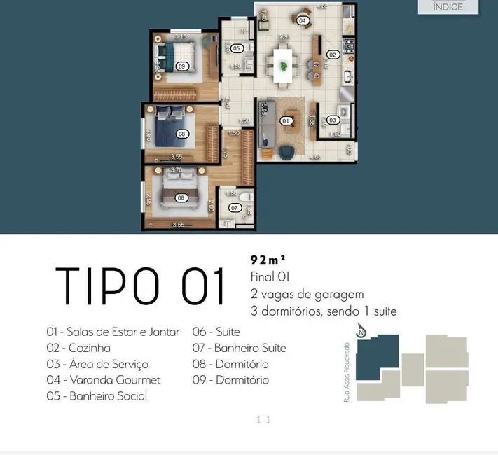 Apartamento com 2 quartos à venda, 54m2 em Centro, Pocos De Caldas - MG - imagem 7 Foto 7 de Apartamento com 2 quartos à venda, 54m2 em Centro, Pocos De Caldas - MG