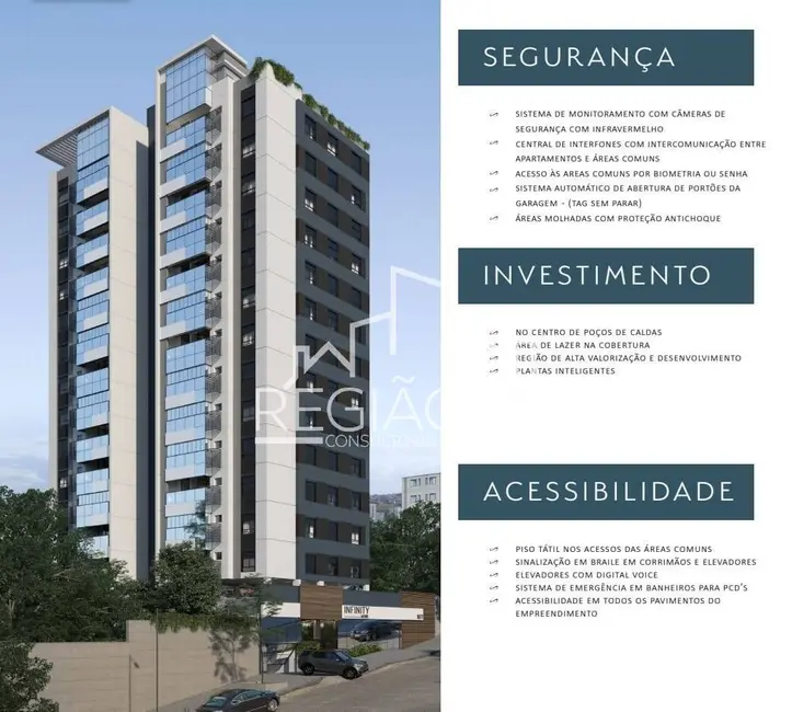 Foto 1 de Apartamento com 2 quartos à venda, 54m2 em Centro, Pocos De Caldas - MG