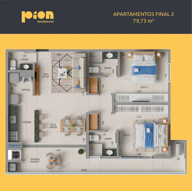 Foto 7 de Apartamento com 2 quartos à venda, 80m2 em Ubatuba - SP